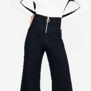 Express Super High Waisted Wide Leg Jeans